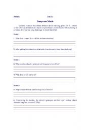 English Worksheet: Dangerous Minds