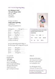 English worksheet: Hot n Cold by Katy Perry