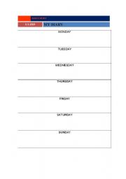 English worksheet: Daily Diary - Simple Past Free Flow Exercise