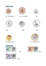 English worksheet: coin