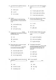 English Worksheet: USED TO / BE USED TO / GET USED TO