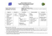 English worksheet: Class Plan