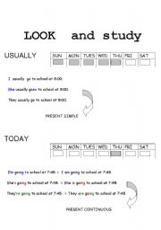 English worksheet: PRESENT SIMPLE VS PRESENT CONTINUOUS