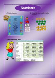 English worksheet: numbers