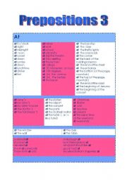 English Worksheet: Prepositions 3