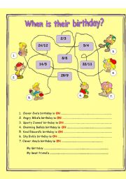 Ordinal numbers worksheets