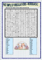 PAST SIMPLE OF IRREGULAR VERBS - WORDSEARCH 2