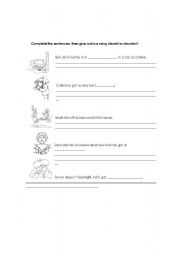 English worksheet: Giving Advice