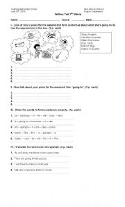 English Worksheet: future tense