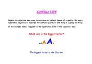English Worksheet: Explaining the superlative