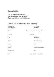 English worksheet: Konglish Lesson