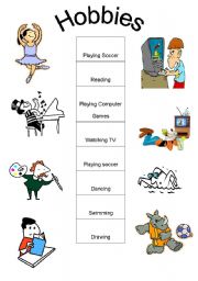 English Worksheet: Hobbies