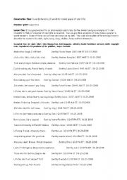 English Worksheet: How you want to be remembered in 6 words