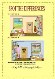 English Worksheet: SPOT THE DIFFERENCES 2