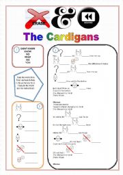 English Worksheet: SONG! Erase and Rewind [The Cardigans]