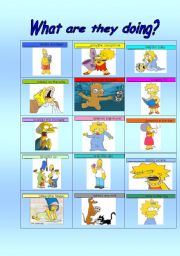 English Worksheet: WHAT ARE THEY DOING ???