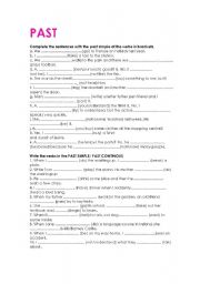 English Worksheet: PAST