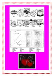 English Worksheet: Thematic Word Search Puzzle - Romantic
