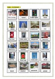 English Worksheet: town pictionary 3