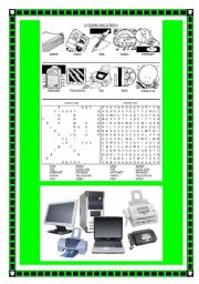 English Worksheet: Thematic Word Search Puzzle - Communication