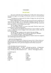 English Worksheet: Reading worksheet