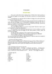 English worksheet: Reading worksheet