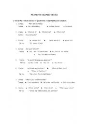 English worksheet: DAILY ROUTINES