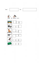 English Worksheet: spelling cvc words