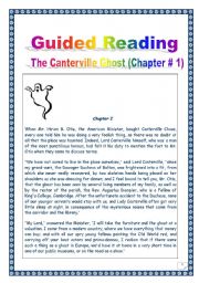 English Worksheet: Reading & Writing Project (final task: writing a ghost story)- Extract from The Canterville Ghost by Oscar WILDE # 1. (COMPREHENSIVE:  17 pages, Over 53 TASKS, with complete KEY)