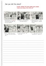 English Worksheet: Can you tell the story?