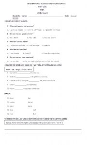 English worksheet: Quiz