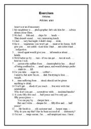 English Worksheet: exercise