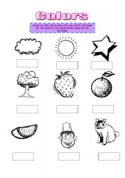 English worksheet: Colors