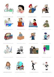 English Worksheet: professions