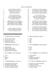 English Worksheet: Yellow Submarine