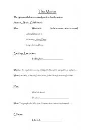 English worksheet: The movies 