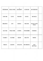 English worksheet: simply for me cards