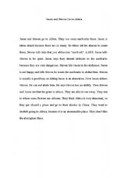 English Worksheet: Jason and Steven in Africa