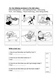 English Worksheet: Health Habits