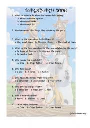 English worksheet: BARNYARD 2006 (15 TO 30 MINUTES)