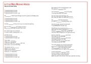 English worksheet: The Little Red Ridind Hood - Gap Filling Song