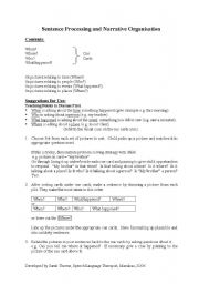 English Worksheet: Sentence Processing