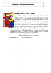 English Worksheet: introducing my family