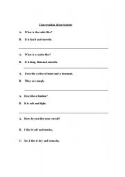 English Worksheet: Describing the feel of things