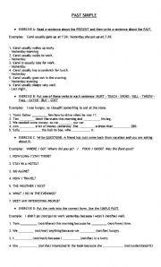 English Worksheet: Past Simple Exercises