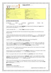 English Worksheet: I USED TO BELIVE!