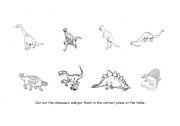 English worksheet: Carnivore and Herbivore Dinosaur Pictures