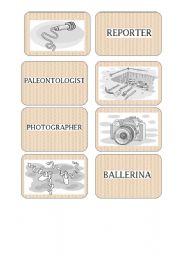 English worksheet: Occupation Memory Game or flashcards part 1