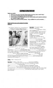 English Worksheet: Vicky Cristina Barcelona