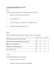 English worksheet: A CASE OF PISONING